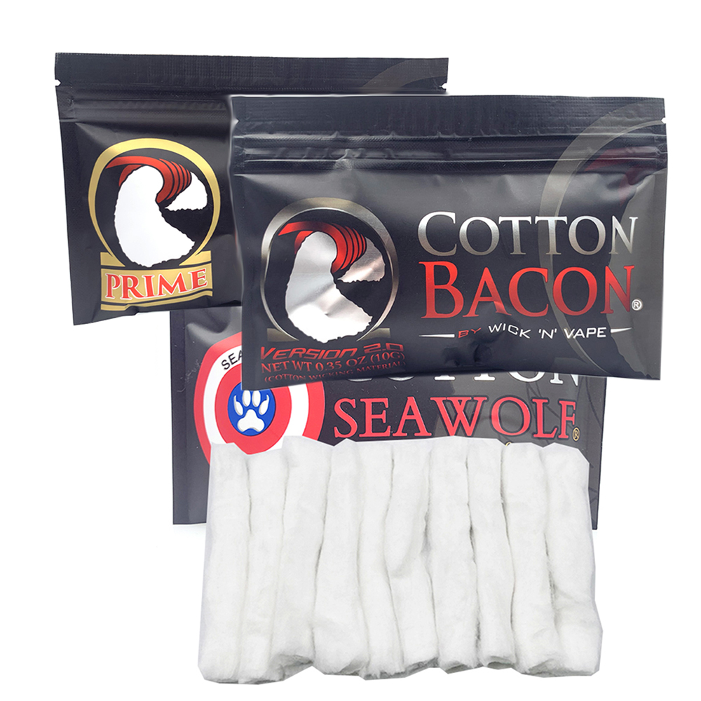 Vaping Goods - 2 paczki bawełna Bacon Prime srebrna