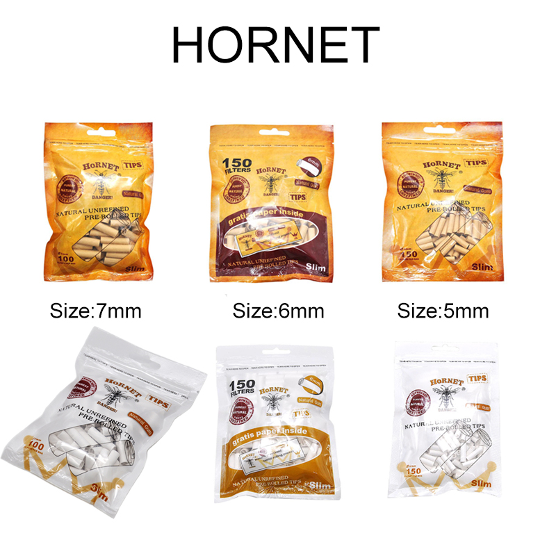 Dry Herb Vaping Accessories - HORNET DANGER Naturalne 5MM/6MM/7MM Cienkie Filtry