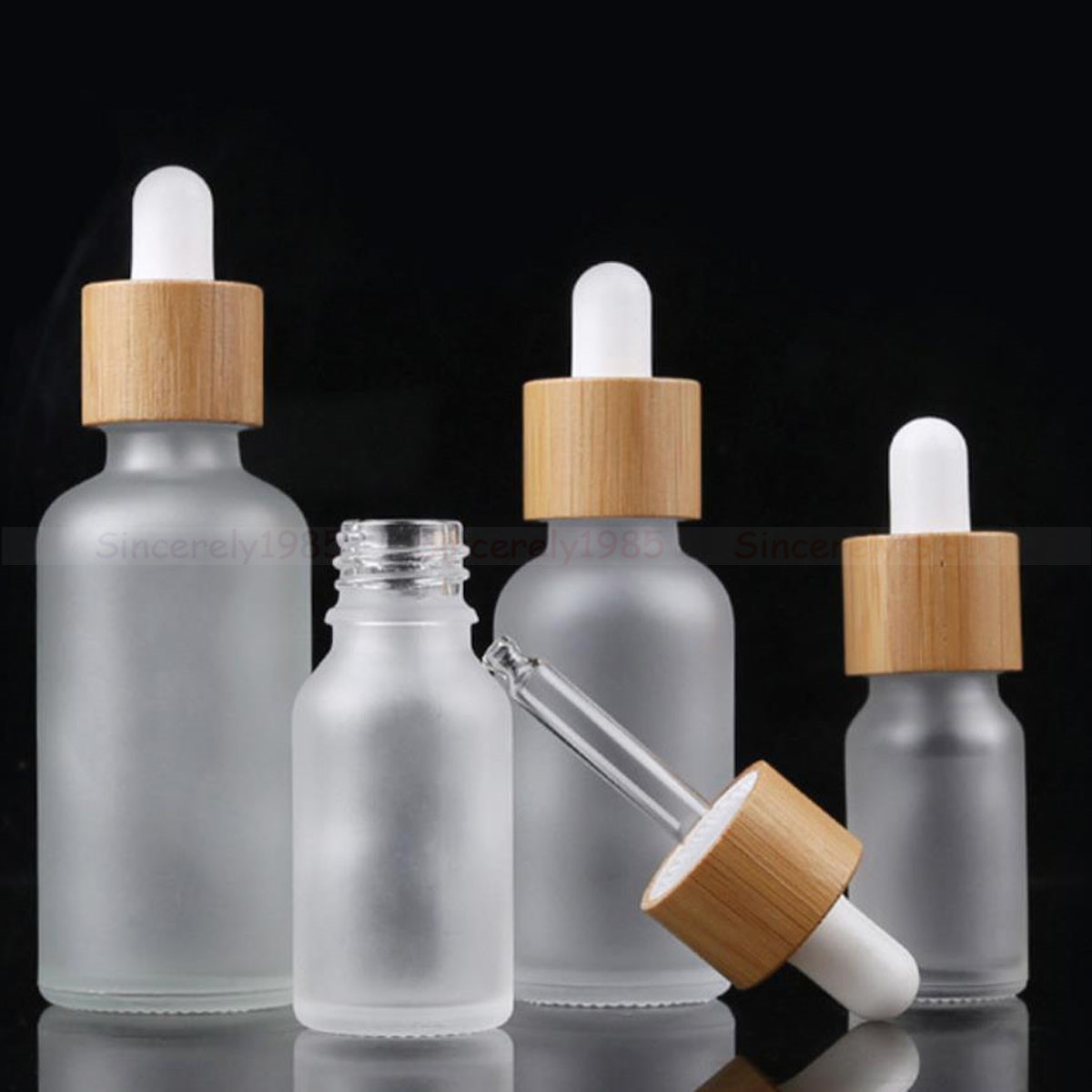 Juice Bottle Dropper - 5X 10X Matowe, przezroczyste, białe szklane