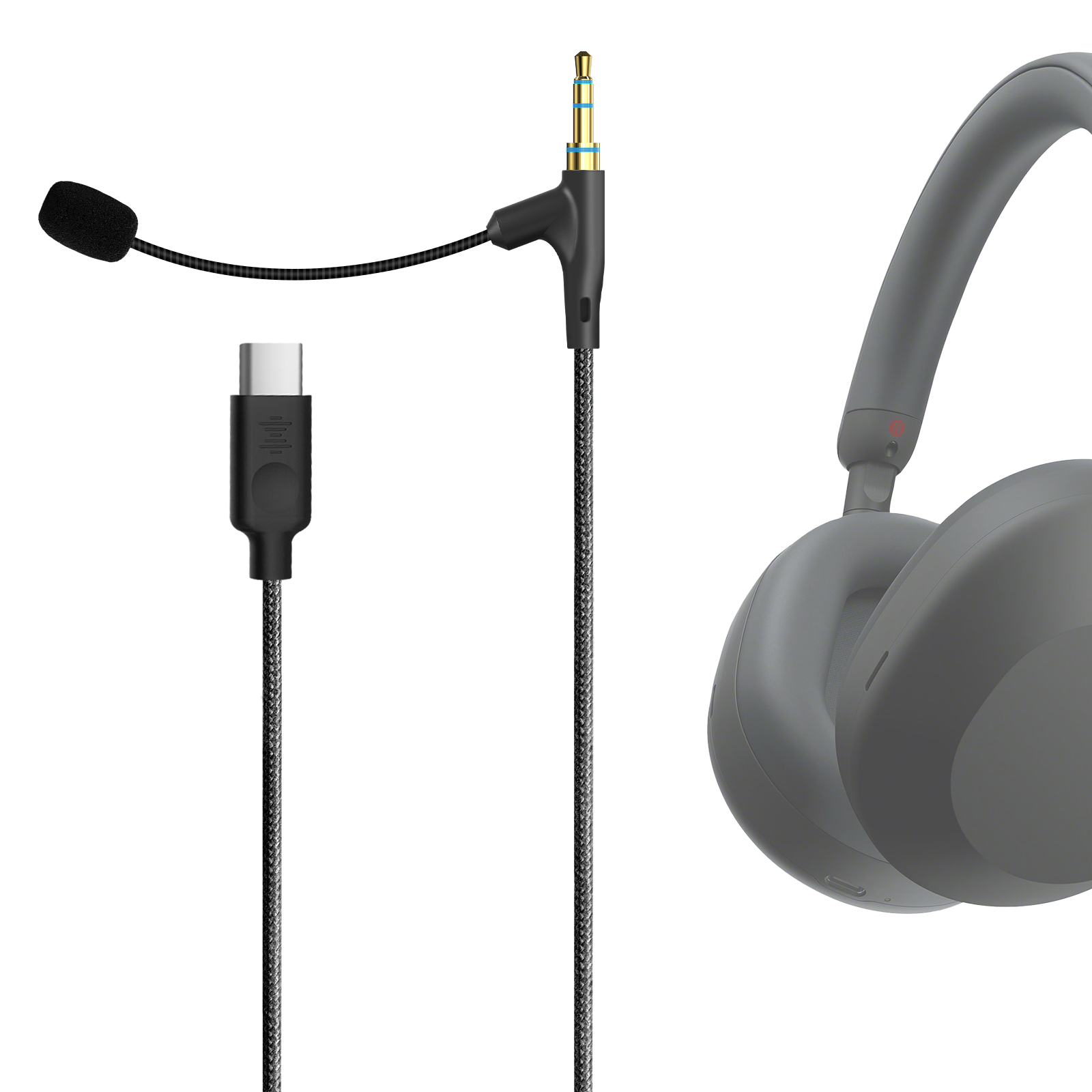 Beats Headphone Solo 4 - Geekria Boom Mic Kabel słuchawek kompatybilny