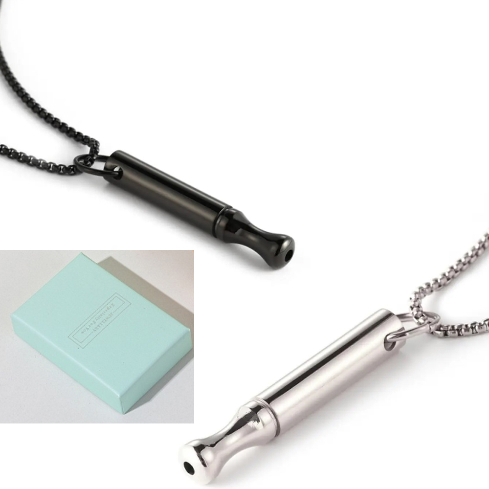 Vape Accessory - Naszyjnik ze stali tytanowej wspomagający oddech,