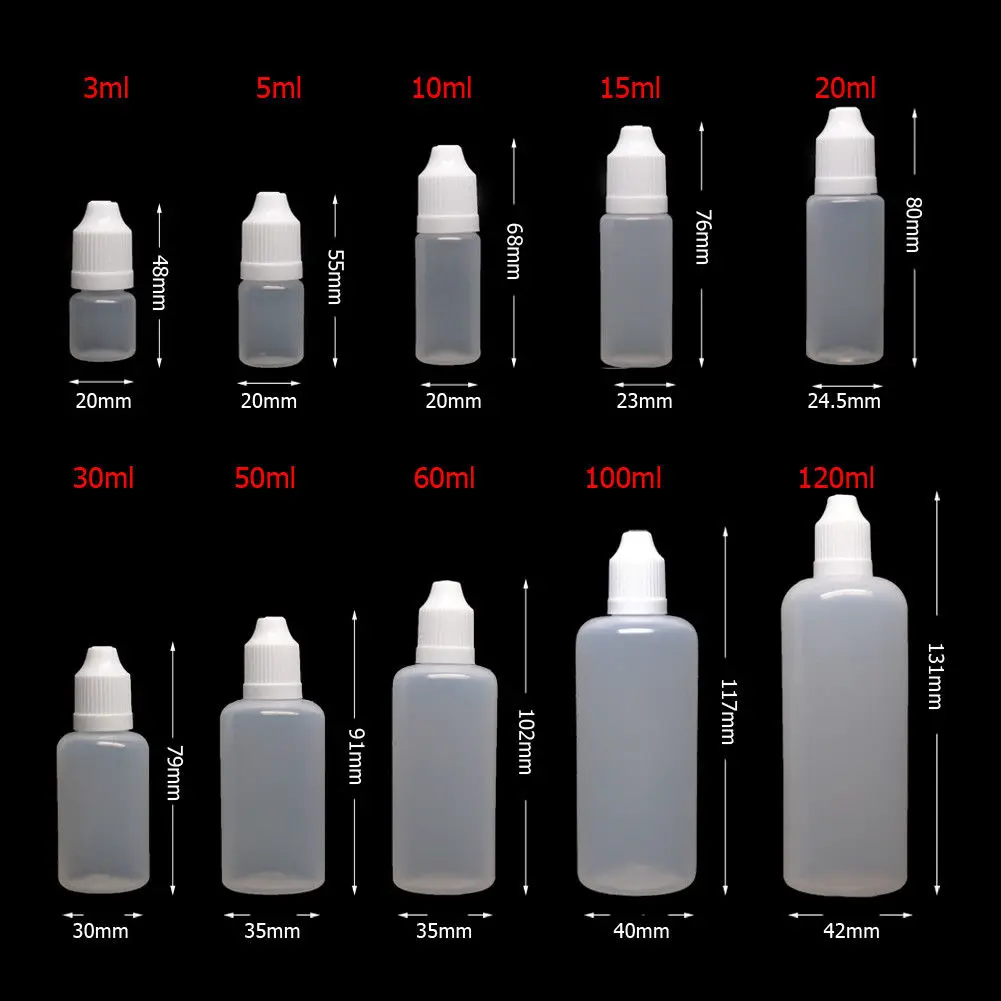 100 sztuk 3/5/10/15/20/30/50/1 – Juice Bottle Dropper recenzja i cena