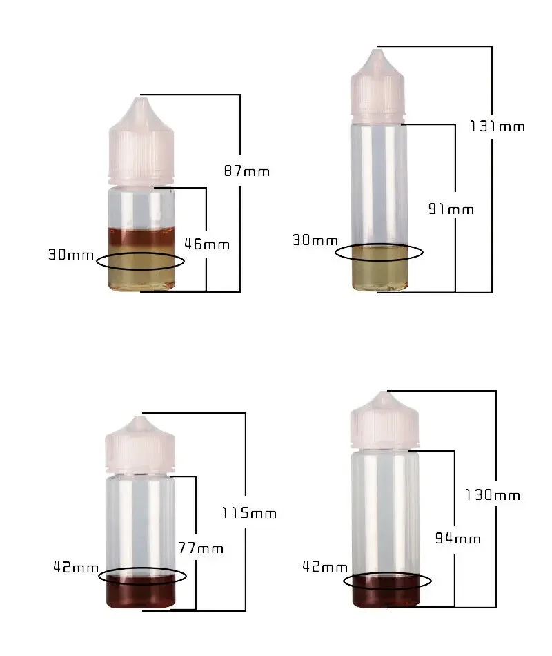 50 SZTUK 30/60/100/120ml Puste – Juice Bottle Dropper recenzja i cena