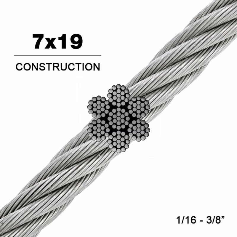 Lina stalowa 7X19 Średnica 3,1 – Stainless Wire Ss316 recenzja i cena