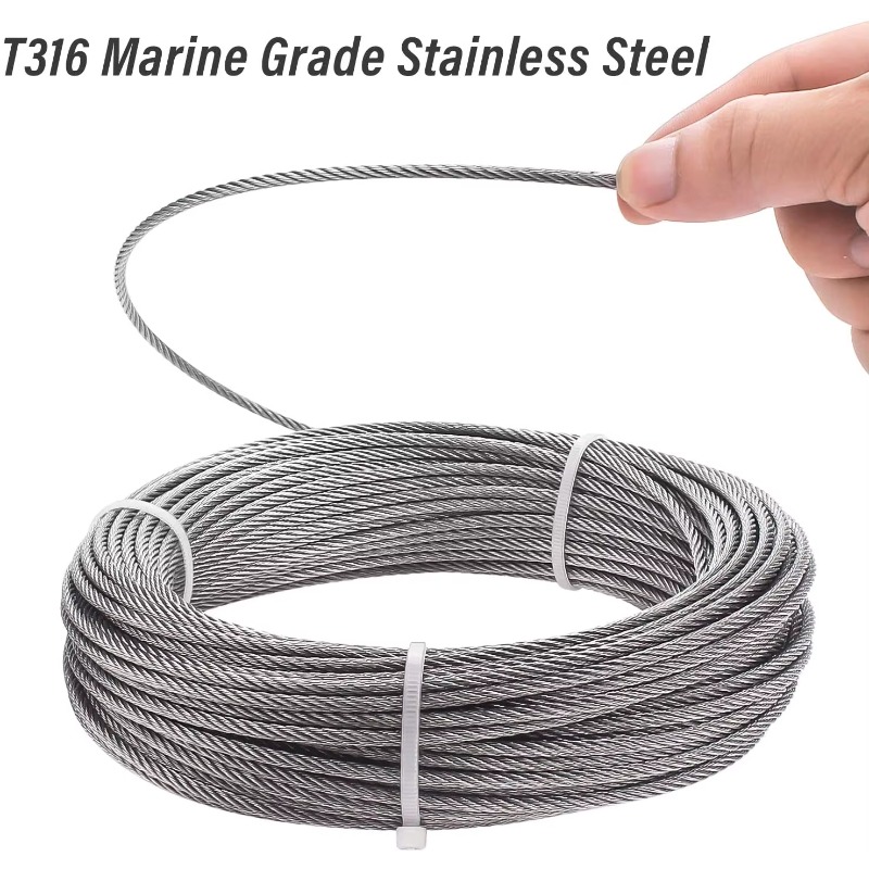 Lina stalowa 7X19 Średnica 3,1 – Stainless Wire Ss316 recenzja i cena